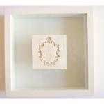 Ceramic Wedding Card- Golden Frame.customizable