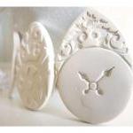 English Easter Ornaments - White Ceramic,..