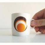 1970's Espresso Cup. Brown, Orange,..